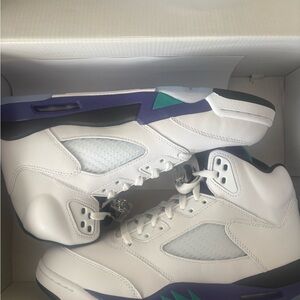 Jordan White and Purple Sneakers